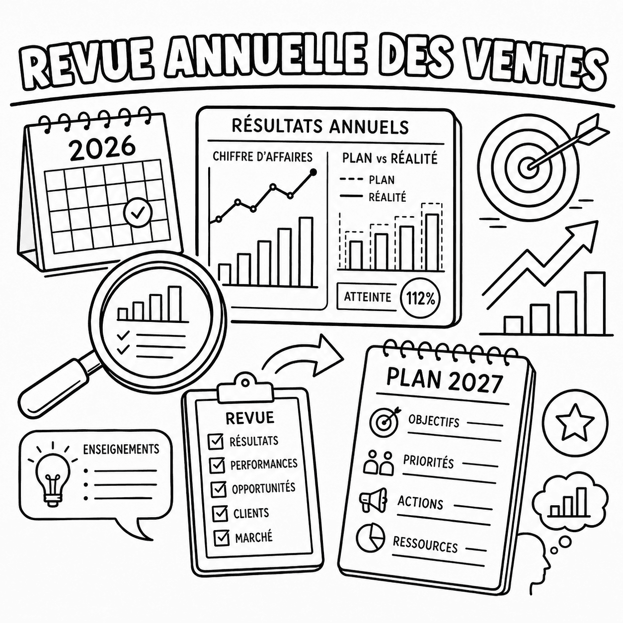 Revue annuelle des ventes : apprends de l'année avant de refaire ton plan ventes-marketing